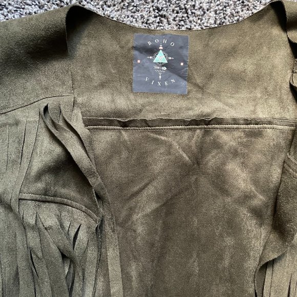 EUC Boho Vixen Boutique Fringe Vest OS - Picture 3 of 3